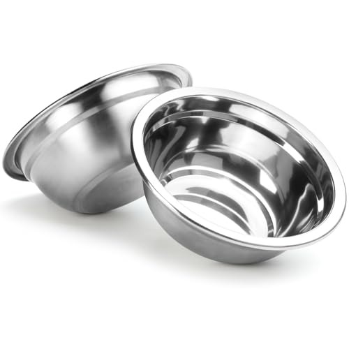 COMESOON 2 Pack 7.2" Stainless Steel Dog Bowls 50oz Thickened Durable Replacement Dog Food Bowls for Food and Water, Fit for COMESOON Bowl Stand DB-B01/DB-B03 - color: Stainless steel bowl