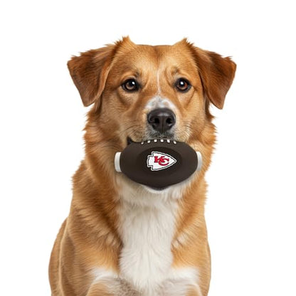 Pets First NFL Kansas City Chiefs Football Treat Dispensing Toy for Dogs, Cats - Interactive Fun, Natural Rubber Toy - color: Kansas City Chiefs