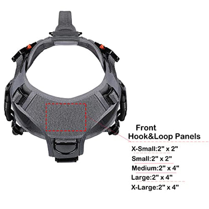 ICEFANG GN3 Tactical Dog Harness with 6X Buckle,Dog Molle Vest with Handle,3/4 Body Coverage,Hook and Loop Panel for ID Patch,No Pulling Front Clip (M (25"-31" Girth), Wolf Gray) - color: Wolf Gray, size: Medium (Pack of 1)