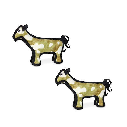 TUFFY® : 2 Pack Jr Horse Dog Toy: Ultra Durable Plush Toy with Multiple Layers & Reinforced Seams, Washable and Floats, Original Construction - color: 2PK Brown Jr Horse