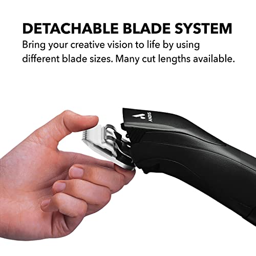 Andis 79170 Pulse Zr II 5-Speed Detachable Blade Clipper, Cordless Animal/Dog Grooming, Removable Lithium Ion Battery, LED Charge Light, Black - color: Black