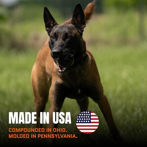 Monster K9 Scout Ball | Virtually Indestructible. Lifetime Guaranteed. | VULCRON™ Natural Rubber | Durable Dog Toy for Aggressive Chewers | Tough, Heavy Duty | Medium & Large Breed, 3" Pack of 2 - size: 2-Pack