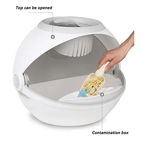 Dog Potty Training Toilet ﻿ Pet Cat Litter Box Tray Fully Enclosed Extra Large Toilet Nesting Training System Easy Cleaning Filter Pan Waterproof Space Capsule(A)