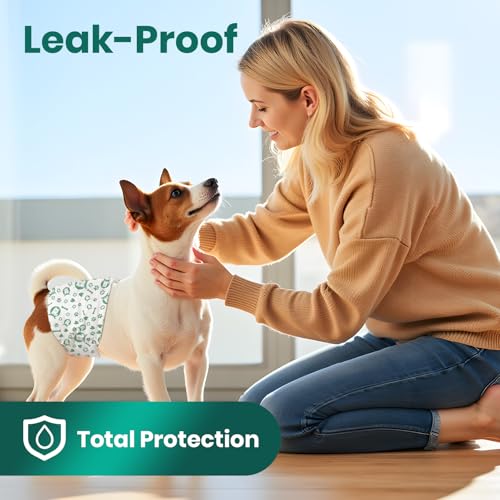 Dog Diapers for Male Dogs: Leakproof, Adjustable, Soft, and Breathable Disposable Diapers for Male Doggie – Perfect for Incontinence, Training, and Travel – 50 Pack Size XL