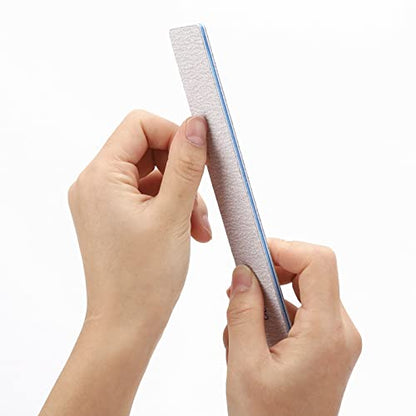 25 Pieces 120 Grit Rectangle Nail Files for Acrylic Nails and Natural Nails, Reusable Nail Buffers Double Sided Emery Boards Manicure Tools - size: 120/120 Grit(25 Count)