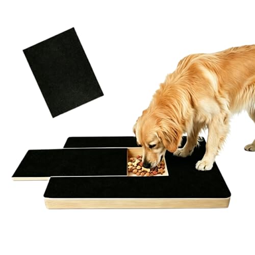 Dog Nail Scratch Board with Treat Drawer, Solid Wood Dog Scratch Pad, Stress-Free Nail File Board Alternative to Clippers & Grinders, with 1 Replaceable Sandpaper for Small Medium Large Dogs - size: 1 Repl Sandpaper