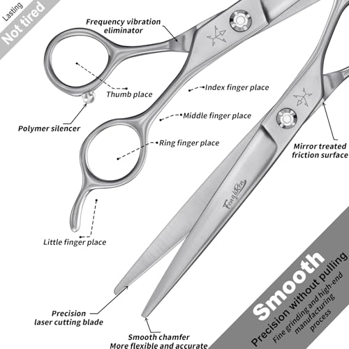 High-end Professional Dog Grooming Scissors Pet Grooming Shears 7 Inches Extremely Very Sharp Made Of Stainless Steel Alloy By Hand For Dog Cat Groomer - style: 7inch Shears