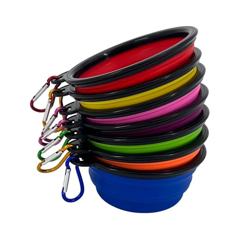 Collapsible Dog Bowl, 10 Pack, Portable, Safe, Reusable, Suitable for Indoor and Outdoor Activities - color: 10 Pack