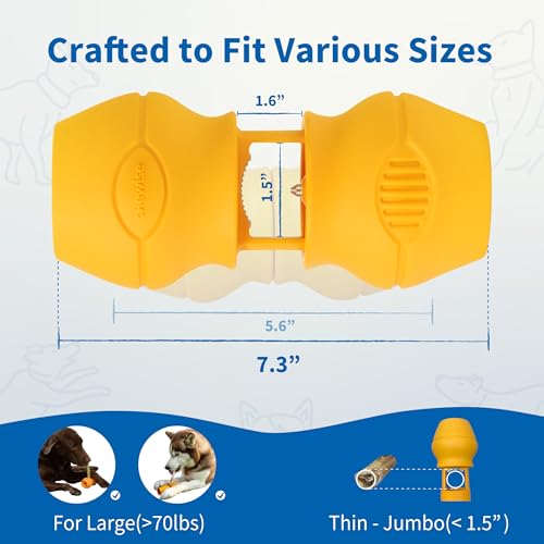 PetClan Chewise Bully Stick Holder, Improved Bully Sticks Holder, Ultimate Secure Heavy Duty, BPA-Free Safety Device to Prevent Choking, Fits Various Bully Sticks and Dog Sizes - color: Yellow, size: Extra Large