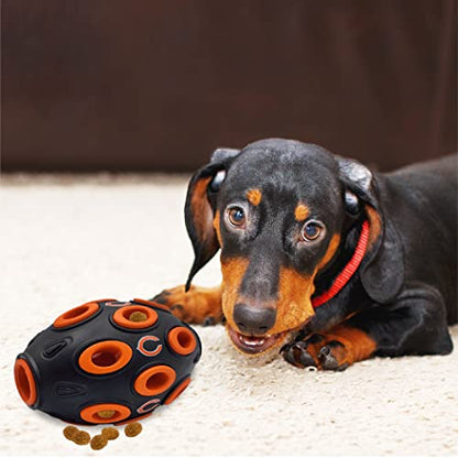 First NFL Chicago Bears Football Treat Dispensing Toy for Dogs and Cats, Interactive Fun, Natural Rubber - color: Chicago Bears