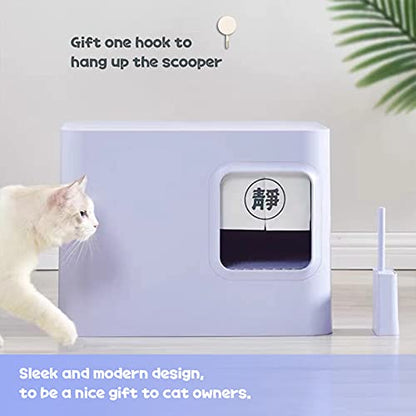 Kitty Litter Scoop, Cat Litter Scooper with Caddy, with Holder to Store cat Pooper Scooper After use, Sturdy ABS Material, Romantic and Cute Purple.… - color: S-Purple