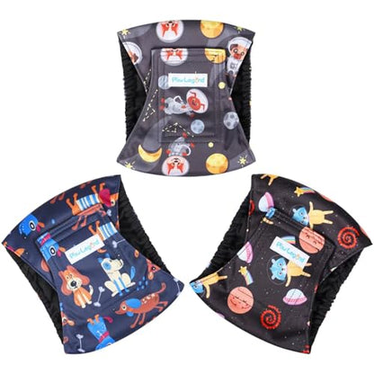 Paw Legend Washable Dogs Diapers Male Dog Belly Bands for Male Dogs Diapers Reusable Puppy & Doggie Diapers Male - color: Dog Pattern, size: X-Small
