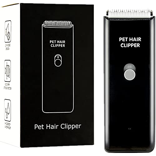 Dog Cat Home Hair Waterproof Clipper Portable Electric USB Rechargeable Pet Grooming Tools Low Noise Shaver Cordless Trimmer for Small and Large Pets - color: Black