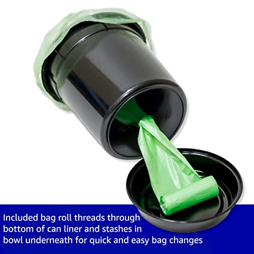 Outdoor Waste Can, Poop Scoop with Rake, Bag Roll 3-Pack Bundle