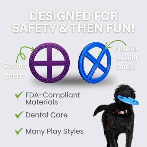Flexible Flying Disc - Durable Floating Dog Toy for Fetch, Tug, Treat Filling, Made in USA, FDA Compliant TPE, Medium/Large Dogs, Red - color: Red