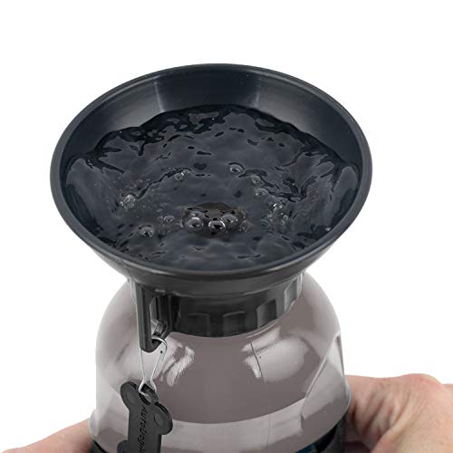 Highwave AutoDogMug Dog Water Bottle with Built-in Bowl, 20 oz - color: Smoke