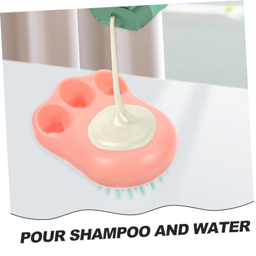 LIFKOME Dog Cat Bath Brush Shampoo Dispenser Silicone Massage Grooming Tool for Pet Bathing and Cleaning Ergonomic Design for Easy Use