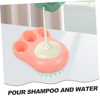 LIFKOME Dog Cat Bath Brush Shampoo Dispenser Silicone Massage Grooming Tool for Pet Bathing and Cleaning Ergonomic Design for Easy Use