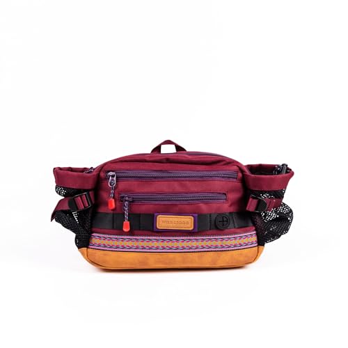 Wilderdog Mega Hip Pack with 3-Liter Capacity, Two Mesh Water Bottle Pockets, Interior Key Loops, Adjustable Straps, and Poop Bag Dispenser (Huckleberry) - color: Huckleberry