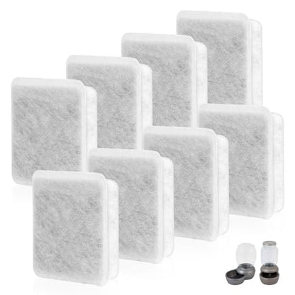 Pet Fountain Charcoal Water Filter Replacement, Dog Cat Water Bowl Filter Pet Water Filter Fit for Gravity Waterer Bowls Pack of 8