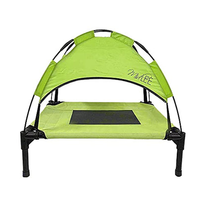 Midlee Green Dog Cot with Canopy (24" x 30") - size: 24" x 30"