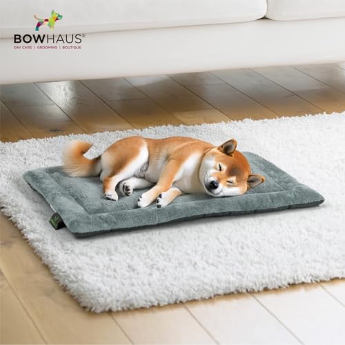 BOWHAUS 33.5" x 20” Machine-Washable Fluffy Dog Bed for 36" Kennel, Soft Crate Mat with Non-Slip Bottom, Cozy Pet Pad for Sleeping, Medium Dog Kennel Flat Bed - size: 33.5" x 20" x 1.2"