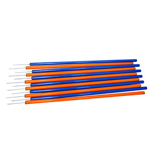 Trademark Innovations Dog Agility Weave Poles Training Set Equipment