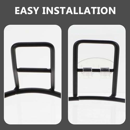 Artibetter 2pcs Iron Pet Bowl Fixed Rack Wall Mounted Feeder Hanging Bracket Holder with 3 Nail-Free Adhesive Pads for Dogs and Cats Raised Feeding Station