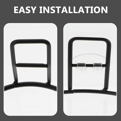 Artibetter 2pcs Iron Pet Bowl Fixed Rack Wall Mounted Feeder Hanging Bracket Holder with 3 Nail-Free Adhesive Pads for Dogs and Cats Raised Feeding Station