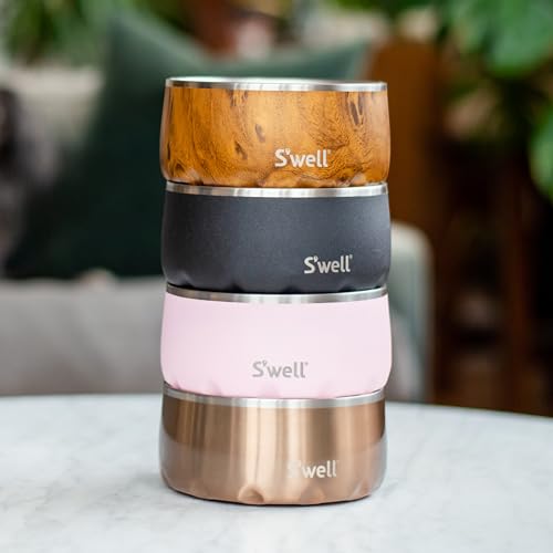 S'well Stainless Steel Pet Bowl, 32oz, Onyx, for Small to Medium Size Dogs, Mess Free Design with Non Slip Rubber Bottom, Dishwasher Safe, BPA Free - color: Onyx, size: 32 oz