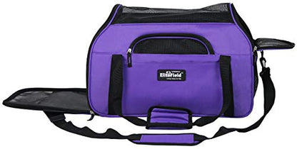 EliteField Soft Pet Carrier (3 Year Warranty, Airline Approved) Soft Sided Dog Puppy Cat Carrier Travel Bag (X-Large: 21" L x 12" W x 13" H, Purple) - color: Purple, size: 21.0"L x 12.0"W x 13.0"H