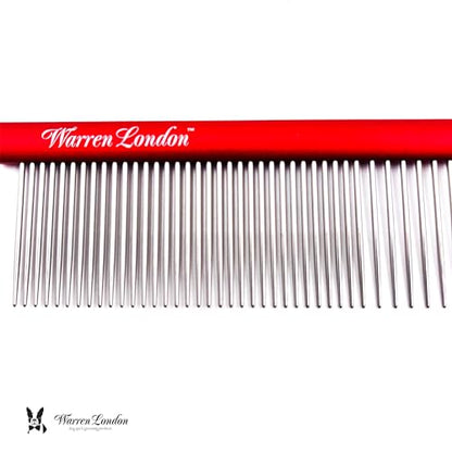 Warren London Detangling Strong Comb for Dogs | 10 inches | Comfort Control Durability and Detail for Small Medium Large Dogs | Ergonomic Dog Cat Grooming Pet Supplies Deshedding Mat Tool - style: Detangling Strong Comb
