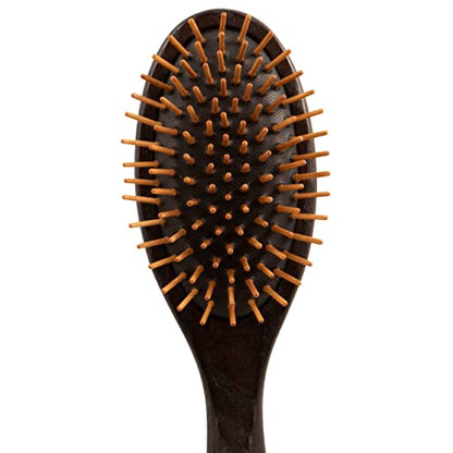 Chris Christensen 20 mm Oval Wood Pin Dog Brush, Real Wood Pins, 100% Static-Free, Redistributes Natural Oils into Coat, Reduces Painful Pulling, Large, Brown, Groom Like a Professional - size: Large