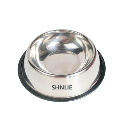 Pet Feeding and Drinking Bowls, Heavy-Duty Stainless Steel Dog Bowl – Non-Slip, Rust-Proof, 7inch