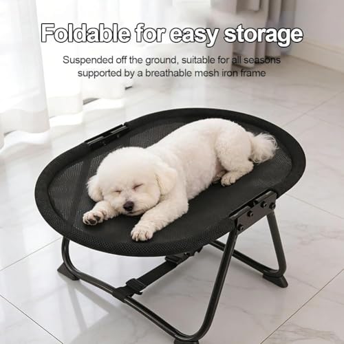 Elevated Outdoor Dog Bed,Foldable ElevatedDog Bed with Sturdy Wire Frame,Portable Folding Washable Non Slip Cot,Cooling Elevated Pet Cot,for Pets Cats Puppy Sleep Rest Outside Camping Travel
