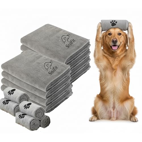 Dog Towel Keeps Your Pet Cozy After Every Use – Microfiber Towels for Drying Dogs & Cats – Quick & Efficient Grooming Gray Towel for Outdoor Play – Gently Dries Your Pet’s Fur 23.6X39.4in l Large - size: Large