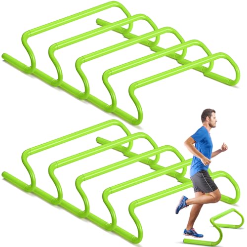 Wettarn 10 Pcs Speed Agility Training Hurdles Detachable Durable Hurdle Agility Plyometric and All Purpose Speed Training Equipment for Athletes Soccer Basketball - color: Green, size: 6 Inch