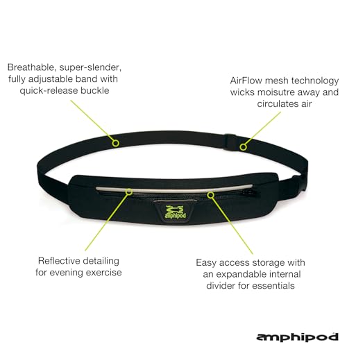 Amphipod Get Fit Kit Run Set, Includes 12oz Hydraform Handheld & Airflow MicroStretch Belt for Runners - Charcoal - OS - color: Charcoal