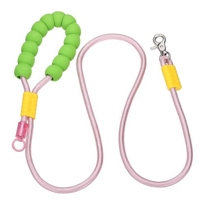 Dog Leash with Padded Hands Free, 4.9ft/1.5m Adjustable Bungee Dog Training Leash, No Pull Heavy Duty Nylon Rope(Pink), Intended for Large Medium Pet Running/Hiking/Walking - color: Pink, size: 4.9ft/1.5m