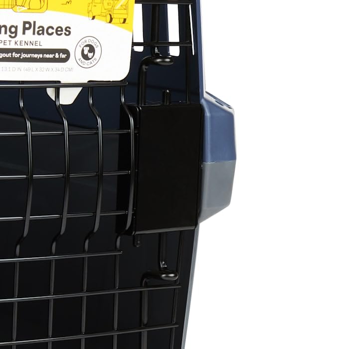 EveryYay by Petco 2-Door Pet Kennel XX-Small 19.3" L X 12.6" W X 13.1" H Navy & Grey - size: 19.3"L x 12.6"W x 19.3"H