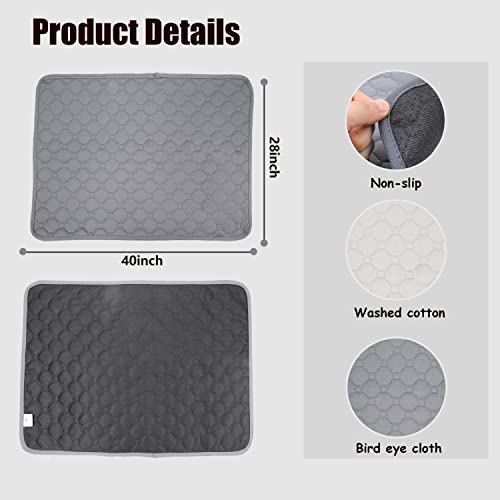 Washable Reusable Dog Pee Pads 28”x 40”,Waterproof Non-Slip Potty Training Pads for Dogs and Cats Puppy,Fast Drying Travel Pet Pee Pads，Leak-Proof Cat Potty Pads - size: 28” x 40”