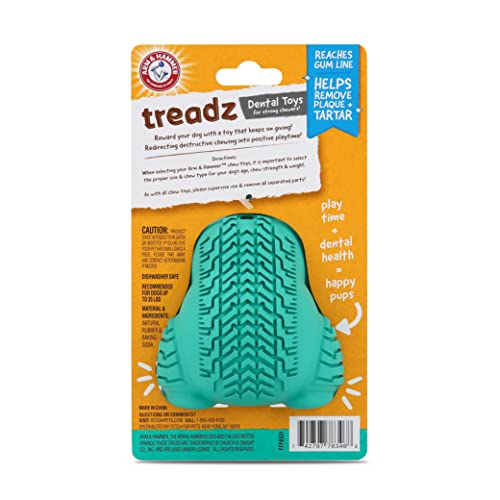 Arm and Hammer for Pets Super Treadz Gorilla Dental Chew Toy for Dogs - Reduces Plaque and Tartar Without Brushing, Baking Soda Infused, Dishwasher Safe, Dogs Up to 35 Lbs