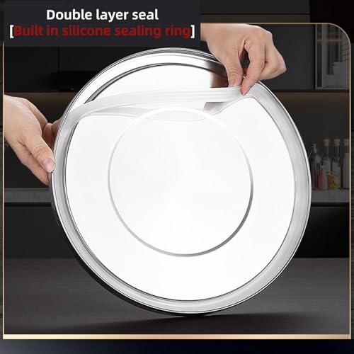 304 stainless steel food storage containers with lids lock clips airtight container large airtight for rice flour sugar grain coffee bean storage containers Kitchen jar (3.17gal/12L) - size: 3.17gal