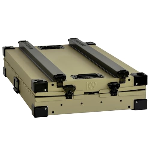 K9 Kennel Boss Aluminum Collapsible Dog Crate, Heavy Duty Folding Kennel - Medium-Long (Tan) - color: Tan, size: 40.6"L x 25.2"W x 28.9"H