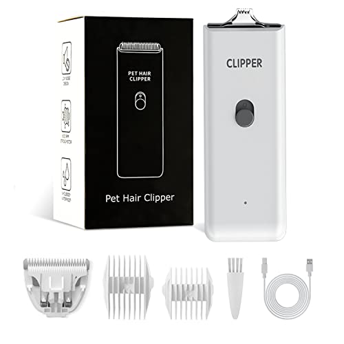 Feet Hair Trimmer, Dog Clippers,Quiet Washable USB Rechargeable Cordless Dog Grooming Kit,Electric Pets Hair Trimmers Shaver Shears for Dogs and Cats White - color: White 2 Blades