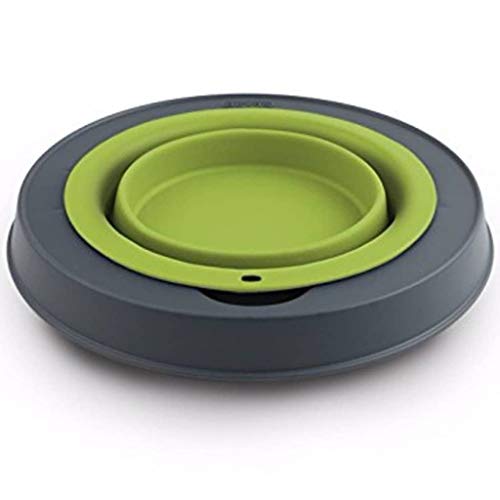 Dexas Popware for Pets Single Elevated Pet Feeder, Large, Gray/Green - color: Gray/Green, size: Large/4 Cup Capacity