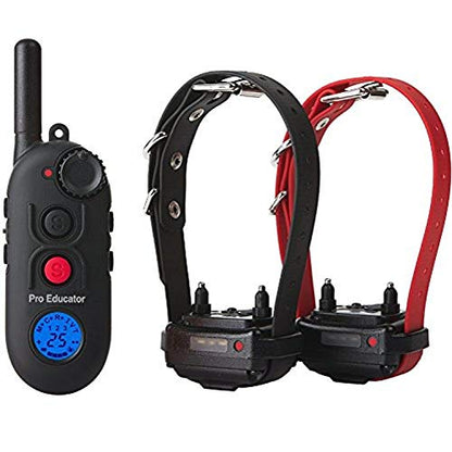 E-Collar Educator Pro Dog Training Collar with Remote, 2 Dogs | 1/2 Mile Range, 100 Levels, Waterproof & Rechargeable, Ergonomic Remote, Night Light - size: 2 Dog