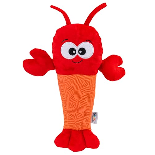 Outward Hound Coated Critterz Dog Toy – Plush & Molded Texture, Squeaky Fetch, Small & Medium Dogs, Lobster, 10.4" - color: Coated Critterz Lobster