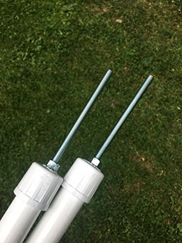 Six Weave Pole Spikes/Stakes and Yellow Pole Placer Combo DIY Dog Agility Equipment Weave Poles
