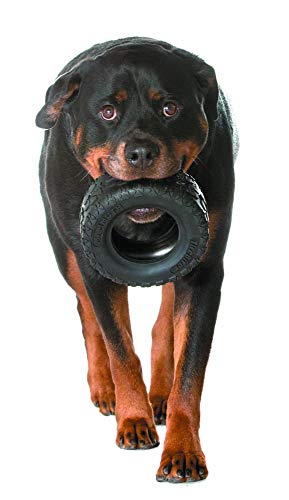 Mammoth TireBiterII – Natural Rubber Dog Toys for Extreme Chewers – Dog Toys for Extra Long Interactive Play – Aggressive Chewer Toys for Large - X-Large Dogs - X-Large 7” - size: X-Large 7", style: Tire